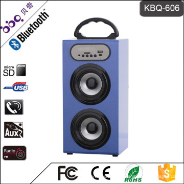 BBQ KBQ-606 Mais Novo Áudio Música Mini Portátil De Madeira Bluetooth Speaker vs Luzes Marquise &amp; TF / USB / FM rádio